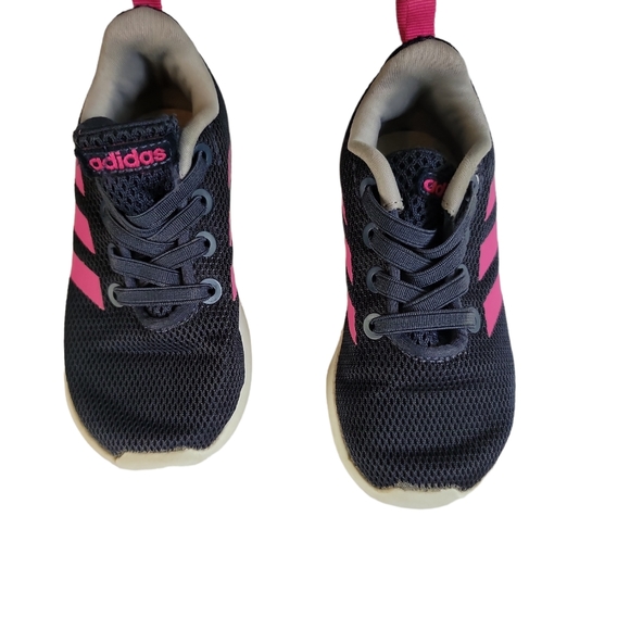 Adidas Sneakers Tennis Shoes Slip on Girls Blue Pink Toddle Sz 6K play school - Picture 10 of 10